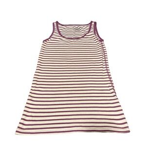 Purple and White Faded Glory Striped Tank Top